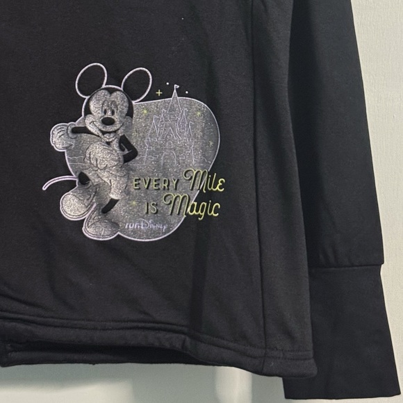 Disney Parks runDisney Black Hooded Hybrid Jacket Women’s Large | Winter Runner - Picture 13 of 14